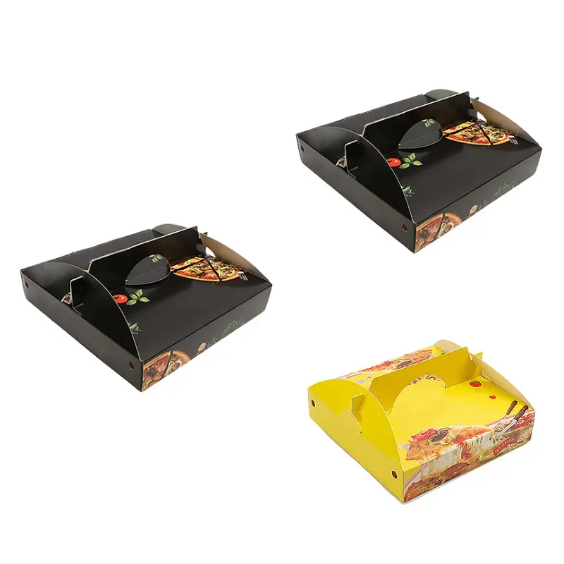 Hersteller liefern kunden spezifische Druck verpackungs kartons, Umweltschutz pizza verpackungs scheiben boxen/
