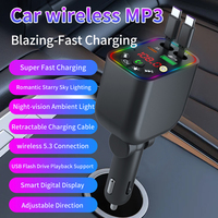 Pengisi Daya Mobil XOWO 30W Tipe-C dengan Kabel Pengisian Cepat yang Dapat Ditarik QC3.0 & Perlindungan OTP Bahan Tahan Api PC untuk Ponsel