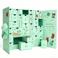 Individuell Bedruckte Recycelbare Starre Karton-Geschenkbox Adventskalender für Kosmetik Hautpflege Serum Wimpern-Verpackung