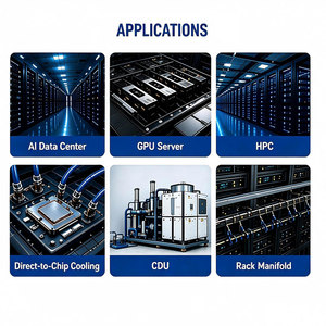 ชุดประกอบท่อระบายความร้อนด้วยของเหลวแบบกำหนดเองสำหรับเซิร์ฟเวอร์ GPU ศูนย์ข้อมูล AI ระบบระบายความร้อนแบบ Direct-to-Chip - Product Image 6