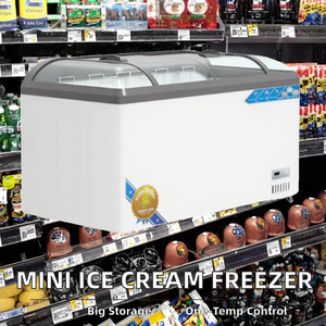 Congelador de exhibición de nevera de helado comercial de 200L Instalación portátil de enfriamiento directo de una sola temperatura a la venta - Product Image 2