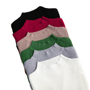 Pull vintage à col demi-boutonné pour femme, automne <span class=keywords><strong>2018</strong></span>, nouveau pull ajusté, tissé à la main en viscose/polyester, fermetures éclair, confortable, long - Product Image 1