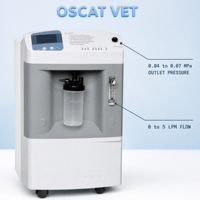 Concentrateur d'oxygène OSCAT EX 22 pour petits animaux avec fonctions d'alarme de sécurité et débit de 0 à 5 LPM pour l'utilisation en cliniques vétérinaires