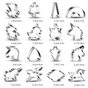 แม่พิมพ์คุกกี้ 3 มิติ ตัวตัดฟองดองท์ ที่ตัดคุกกี้ สแตนเลสแบบกำหนดเอง ชุดตัวตัดคุกกี้สำหรับอุปกรณ์ทำขนม - Product Image 3