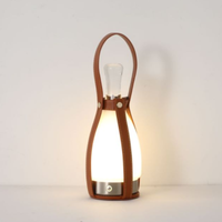Lampe de table créative de luxe, sans fil, rechargeable, à LED, pour restaurant, bar, lampe de table à intensité variable
