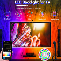 Kit d'éclairage d'écran de boîte de synchronisation led fantaisie pour TV Smart Music Ambient TV Backlights WiFi Dream Color RGB TV LED Strip Lights