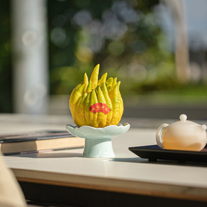 Assiette à fruits en céramique de style chinois en forme de fleur, plat de service en porcelaine pour desserts de mariage, présentoir pour le thé de l'après-midi - Product Image 3