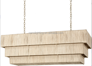 Estilo nórdico moderno minimalista colgante multifuncional candelabro <span class=keywords><strong>de</strong></span> lino rústico comedor dormitorio estudio techo grande - Product Image 2
