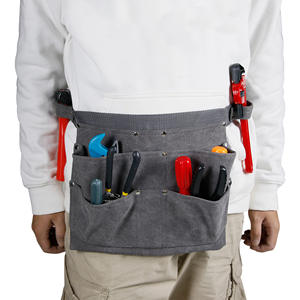 Waxed Canvas Bag <b>Tool</b> <b>Storage</b> Waist Bag <b>Garden</b> Maintenance Installation <b>Tool</b> Organizer Heavy Duty Electrical <b>Tools</b> Bag - Product Image 5
