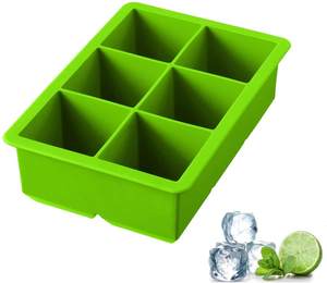 Blocs <span class=keywords><strong>de</strong></span> glace à <span class=keywords><strong>whisky</strong></span> Offre Spéciale Plateau à glaçons King en silicone à 6 cavités - Product Image 1