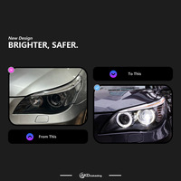 Assemblage de Phares Neufs OE 03-10 pour BMW Série 5 E60 E61 LCI, LED Angel Eye, Feux de Croisement 12V, Remplacement Facile, Matériau ABS