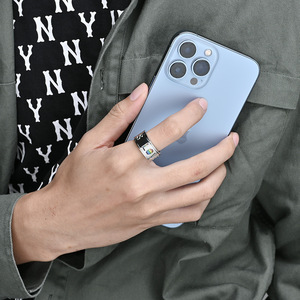 Anillo Giratorio con Bandera Arcoíris, de Acero Inoxidable, Joyería para Hombre, Regalo, Talla Grande, Diseño Geométrico con Letras - Product Image 2