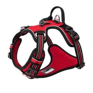 2023 High Quality Soft Dog Harness With Nylon Private Label Custom Design Padded Breathable Reflective Pet Dog Harness