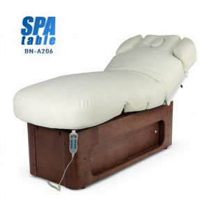 Mesa de Masaje Moderna de Lujo para Hotel con Gabinete de Almacenamiento y Cojín Grueso de Cuero PU - Product Image 1