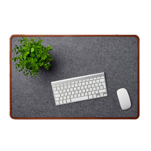 Large Leather Covered Felt Desk Mats for Keyboard and Mouse Pad