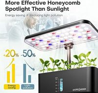 Système de culture hydroponique pour jardin intérieur: Kit de germination de plantes à 10 gousses Lampe de culture aéroponique pour légumes Comptoir avec LED