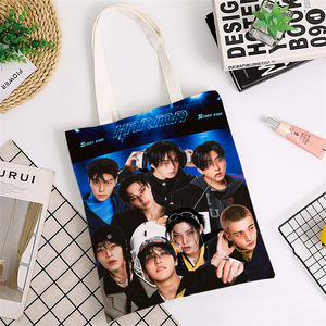 Bolsa de Lona KPOP STRAYKIDS, Bolsa de Compras Resistente con Asa al Hombro y Diseño de Figura - Product Image 6