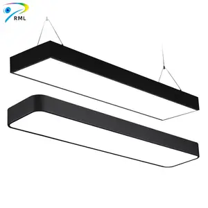 Sıcak satış 4ft lineer kolye ışık asılı LED Linkable kare dikdörtgen lineer ışık