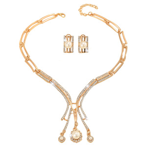 Ensemble collier et boucles d'oreilles en perles et diamants, créatif et haut de gamme, pour la mode transfrontalière OEM - Product Image 5