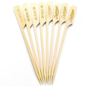 Tusuk sate dayung tepo bambu dengan Logo kustom untuk presentasi makanan dan pencitraan ramah lingkungan - Product Image 1