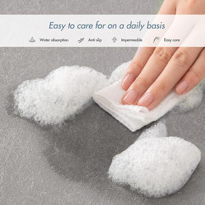 Tapis de bain rectangulaire en terre de diatomées, absorbant et antidérapant, pour salle de bain, toilettes, entrée - Product Image 4