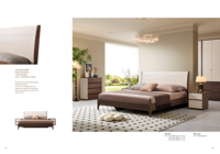 Ensemble de lit moderne en bois de chêne massif et tissu, 1,8 m, taille personnalisable, meubles de designer pour appartement et villa