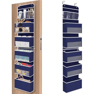 6 Tier Over The Door Organizer Hanging <b>Storage</b> With Clear Window Large Capacity <b>For</b> Bedroom Bathroom Closet <b>Kitchen</b> - Product Image 1