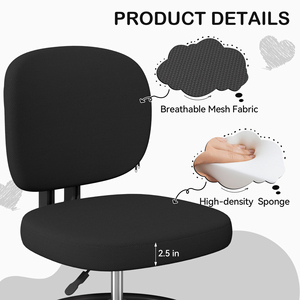 เก้าอี้สำนักงานตามหลักสรีรศาสตร์พร้อมที่วางแขน ปรับความสูงได้ หมุนได้ 360 องศา เบาะหนานุ่มสบาย เฟอร์นิเจอร์สำนักงานที่บ้าน - Product Image 3