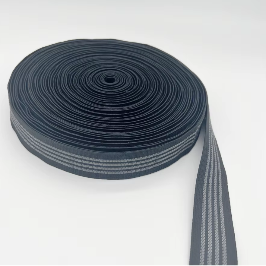 Sofine Wholesale Custom Environmental protection Renewable Polyester Non-slip Elastic Rubber Latex High Elastic Waist