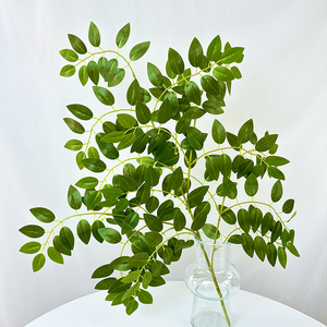 QYYM-433 3D Jujube Leaf Simulation Plant False <strong>Leaves</strong> Red <strong>Artificial</strong> Plants Greenery - Product Image 3