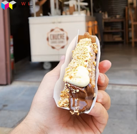 Boîte d'emballage pour churros en carton alimentaire jetable en forme de camion avec logo personnalisé, prix d'usine, nouveau style