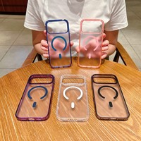 Coque de téléphone magnétique transparente mate antichoc et anti-rayures pour iPhone 17 18 Pro, accessoires pour iPhone 16 15 14 13