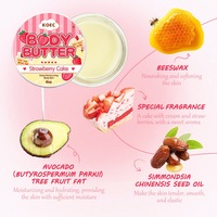 Beurre Corporel Marque Privée Parfumé Gâteau aux Fraises Macaron Pêche Donut Coco Nourrissant Hydratant Éclaircissant Effet Glaçage