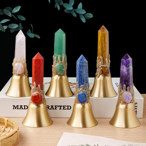 Prisme en cristal hexagonal à terminaison unique naturel sorcière cloche magique bricolage créatif Halloween sorcellerie accessoire en gros - Product Image 1