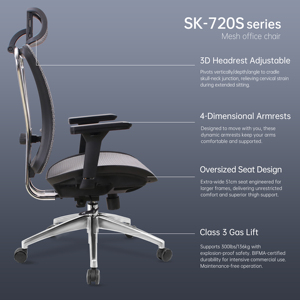 Bifma chứng nhận lưới Ergonomic Ghế văn phòng với thắt lưng hỗ trợ bao vây ergonomique silla de oficina activa Ergonomic Ghế nhiệm vụ - Product Image 3