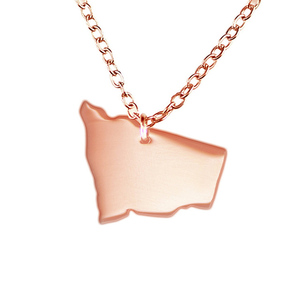 À la mode Australie Carte Pendentif Collier Nouvelle-Galles du Sud En Acier Inoxydable Chaîne Colliers Bijoux - Product Image 5
