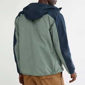 Veste coupe-vent décontractée pour hommes personnalisée OEM Protection coupe-vent d'automne avec col montant en toile imperméable coupe-vent - Product Image 4