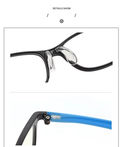 Tr90-Gafas de estilo colorido para niños, de color azul ultralivianas lentes ópticas, montura transparente para lectura - Product Image 3