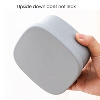 Boîte à lunch Bento en silicone de qualité alimentaire Boîte de stockage d'aliments sans BPA de grande capacité avec couvercle OEM/ODM carrée Passe au lave-vaisselle et au congélateur