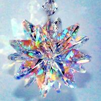 Pendentif personnalisé en cristal de fleur de vent de campagne attrape-soleil pour la décoration intérieure