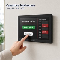 Tablette murale Android 7 pouces avec écran tactile pour BMS, CVC, automatisation des bâtiments, réservation de salles, contrôle d'accès, PoE, NFC, RS485