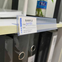 Étagère plate en bois Porte-étiquette de billet en pvc rabattable 12-16mm fil/verre épais Bande de données de bord d'étagère