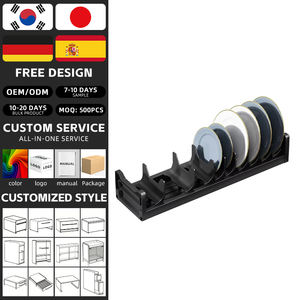 Égouttoir à vaisselle coulissant à 1 niveau pour armoires, organisateur d'accessoires <span class=keywords><strong>de</strong></span> cuisine en plastique, étagère <span class=keywords><strong>de</strong></span> rangement pour bols, porte-couverts et porte-tasses - Product Image 2