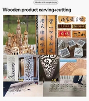 Machine de découpe et de gravure laser 3D pour bois, acrylique, MDF, caoutchouc, papier, 100W CO2 1390