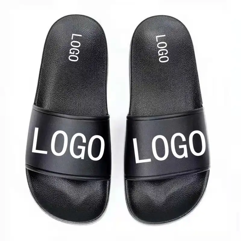 Grosir Logo kustom cetak sepatu PVC berkualitas tinggi Logo kustom Slide sandal desainer