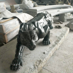 Vente en gros d'usine de <span class=keywords><strong>sculptures</strong></span> et gravures sur pierre personnalisées, magnifiques statues de léopards en granit grandeur nature, finition polie robuste - Product Image 5
