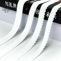 Bande élastique en nylon et spandex, bordure picotée blanche, douce, haute élasticité, pour lingerie, sous-vêtements et maillots de bain