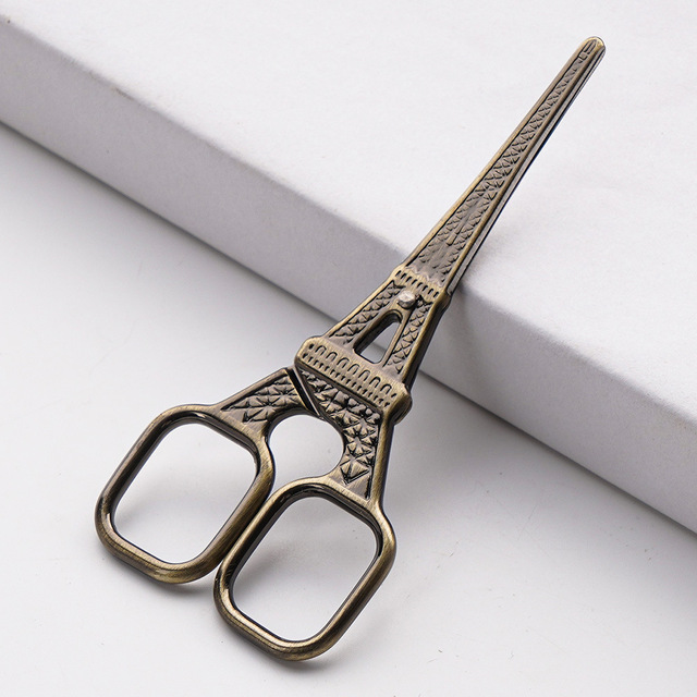 Stainless Steel Scissors Handmade Paper-cutting Office Stationery Vintage Student Scissors