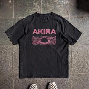 Camiseta de manga corta blanca y negra con estampado gráfico de <span class=keywords><strong>Akira</strong></span>, diseño frontal y trasero, ropa de calle informal, unisex, holgada, cómoda, de algodón - Product Image 3