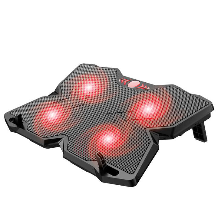 Support de refroidissement professionnel pour ordinateur portable à 4 ventilateurs Matériau ABS coloré pour tous les ordinateurs portables de moins de 18''